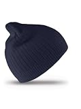 Result Winter Essentials Double Knit Cotton Beanie Hat Navy