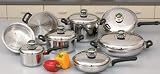 Chefs Secret 14 Piece Element Cookware with Thermo Control Knobs