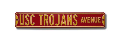 SOUTHERN CALIFORNIA USC TROJANS "USC TROJANS AVE" AUTHENTIC METAL STREET SIGN (6" X 36")