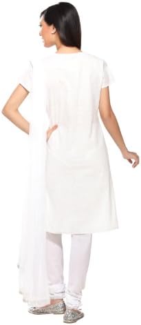 Trishaa Women's Indian Salwar Kameez Set Ivory Small