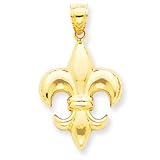 14k Gold Medium Fleur-De-Lis Pendant