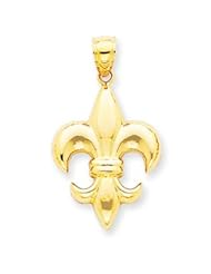 14k Gold Medium Fleur-De-Lis Pendant