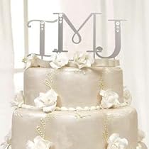 Rhinestone Letter Cake Topper- M