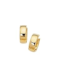 14K Yellow Gold Polished 5.0mm (1/5") Snuggable Earrings