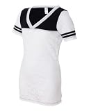 Blue 84 Ladies Juniors' Burnout V-Neck Football T-Shirt. JBV