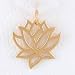 Lotus Flower Open Cut-Out Design Pendant in Gold Vermeil, #8301