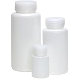 AZLON BWH1000PN Plastic, Bottle, Wide Mouth, HDPE, 1000 ml (Pack of 5)