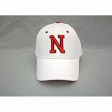 NCAA Nebraska S White One Fit Cap- Adult 6 5/8 to 7 1/8