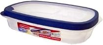 Rubbermaid FG5157RDBLUE Flex & Seal Divided Rectangle Food Storage Container