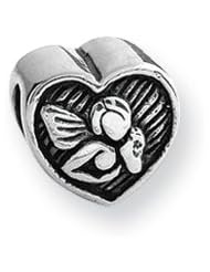 Angel in Your Heart Charm in Silver for 3mm Charm Bracelets