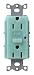 Lutron SCR-15-GFCI-SG Satin Colors 15A GFCI Electrical Socket Receptacle, Sea Glass