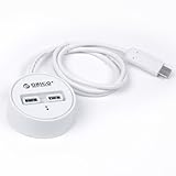 ORICO USB 3.0 2-Port Hub Bus-Powered Hub with a Built-in Extended 3.3ft USB 3.0 Cable - White