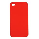 CASETRONICS Glossy Red Soft Silicon Case for Apple iPhone 4G