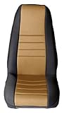 IMAGE OF Rugged Ridge 13212.04 Black/Tan Custom Neoprene Front Seat Cover - Pair