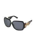 Gucci - Gucci Bamboo Horsebit Temple Sunglasses shiny black/dark grey