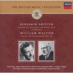 Britten: Serenade for Tenor, Horn & Strings / Walton: Facade