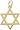 Star of David Charm, Gold Plated Silver