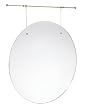 Umbra Trapeze Round Mirror, Nickel