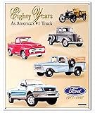 TIN SIGN NOSTALGIC ~ FORD 1917-1997 EIGHTY YEARS FORD TRUCK TRIBUTE