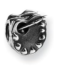 Artists Palette Charm in Sterling Silver for 3mm Charm Bracelets