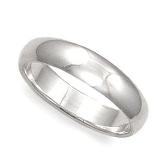 High Polished Sterling Silver 6MM Wedding Band