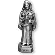 Fine Pewter Saint Rita 3.5-inch Statue and Prayer Card