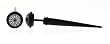 Black Anodized Stainless Steel Fake Taper - Black with Spider Web - 16g Wire Stud - 0g - 41.50mm Length - Sold as a Pair