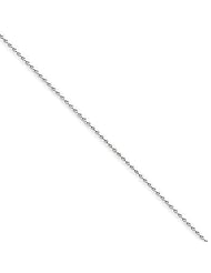 1mm, 14K White Gold, Diamond-Cut Spiga Chain - 20 inch - 2.1 grams