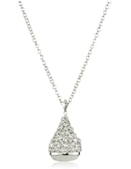 Lauren Harper Collection Milky Way 18k White Gold, Moonstone and White Topaz Raindrop Pendant Necklace