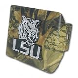 LSU Louisiana State University "Camo with Chrome LSU Tiger Mascot" NCAA College Sports Trailer Hitch Cover Fits 2 Inch Auto Car Truck Receiver