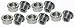 Pyramid Chainring Bolts, Bag of 5