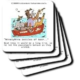 Londons Times Religion Heaven Hell Cartoons - 99 Bottles Of Beer On The Ark - Coasters