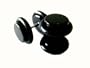 Body Jewelry - Simulated Faux Plug Earrings - Solid Black Pair