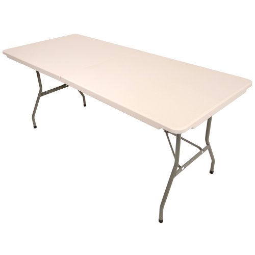 1.8m (6ft) Folding Banquet Buffet Party Indoor Outdoor Garden Fold Away Table With Carry Handle top Garden Furniture product 1.8m (6ft) Folding Banquet Buffet Party Indoor Outdoor Garden Fold Away Table With Carry Handle picture
