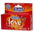 Durex Love Premium Lubricated Latex Condoms, 30090 - 4 / Pack