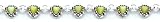 Ankle Bracelet - Sterling Silver Heart Anklet w/Green Cats Eye (10 inch)