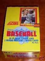 1990 Score Baseball Cards Unopened Box (36 packs)