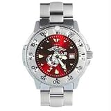 RAM Instrument Dive Watch, SS Case, Bezel and Band, US Marine, Red Face