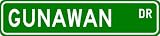 GUNAWAN Street Sign ~ Personalized Family Lastname Sign ~ Gameroom, Basement, Garage Sign Novelty** ALUMINUM METAL