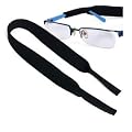 Neoprene Black Sports Glasses Cord - Spectacle Strong Safety Retainer Strap - No More Lost Glasses By Accessorybee