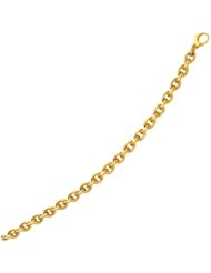 14K Yellow Gold Polished Cable Motif Bracelet
