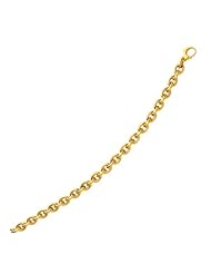 14K Yellow Gold Polished Cable Motif Bracelet