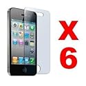 6X Reusable Anti-Glare Screen Protector for Apple iPhone 4