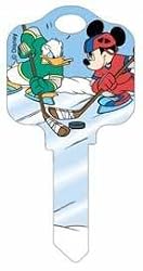 Mickey Mouse and Donald Duck Kwikset KW1 House Key Disney