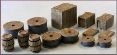 Crates, Barrels, Sacks, Drums etc. - OO Gauge Plastic Kit by Knightwing by Knightwing