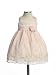 Peach Embroidered & Beaded Mesh Dress W/spaghetti Straps