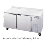 Beverage Air WTRD67A-2 67" Worktop Refrigerator, 1 Door, 2 Drawer | 27 Cu.  ....