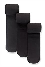 3 Pairs of Plain Stretch School Tights