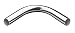 Kimco Rail-way 90 Degree Corner Rail, Chrome