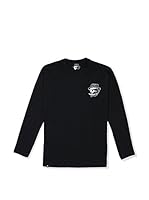 Rum Knuckles Camiseta Manga Larga Logo (Negro)